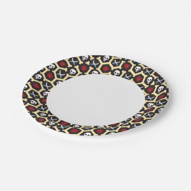 Bandit Theme Pattern Paper Plate (Angled)