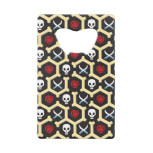 Bandit Theme Pattern Wallet Bottle Opener