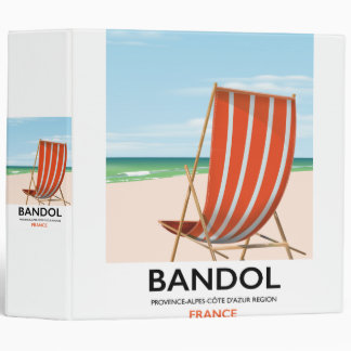 Bandol southeastern France seaside poster. Binder