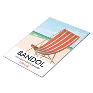 Bandol southeastern France seaside poster. Notepad
