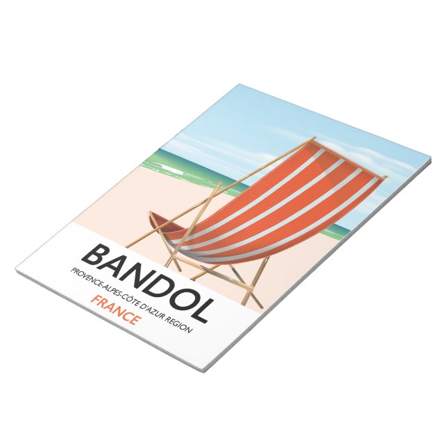 Bandol southeastern France seaside poster. Notepad (Angled)