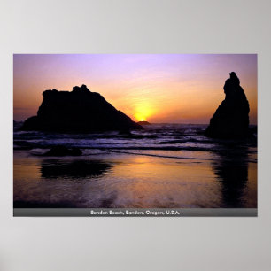 Bandon Beach, Bandon, Oregon, U.S.A. Poster