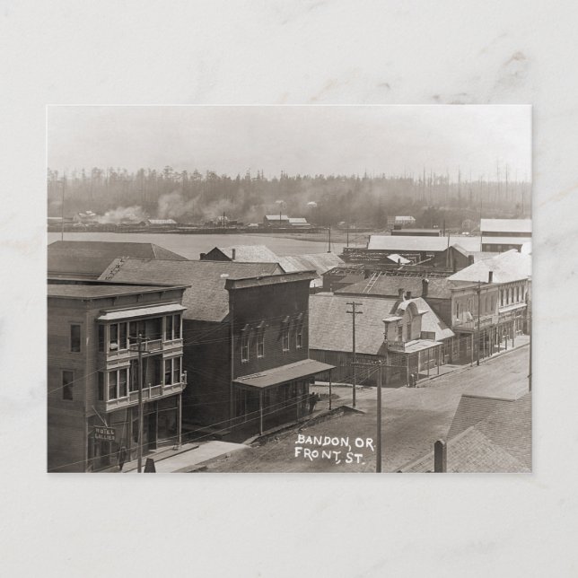 Bandon OR Circa 1900 Postcard (Front)