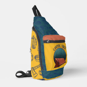 Bandoulière Camping Vibes Porte Imprimer Coupe Sac À Coudre