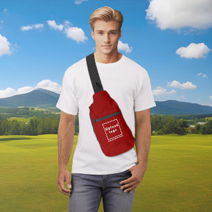 Bandoulière Nom et logo de l'entreprise sur le sac à bille rou