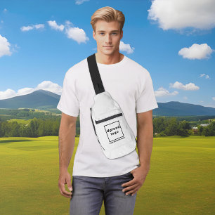 Bandoulière Nom et logo de l'entreprise sur le sac à élingue b