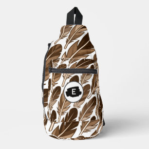 Bandoulière Sac à bille de plume de monogramme personnalisé - 