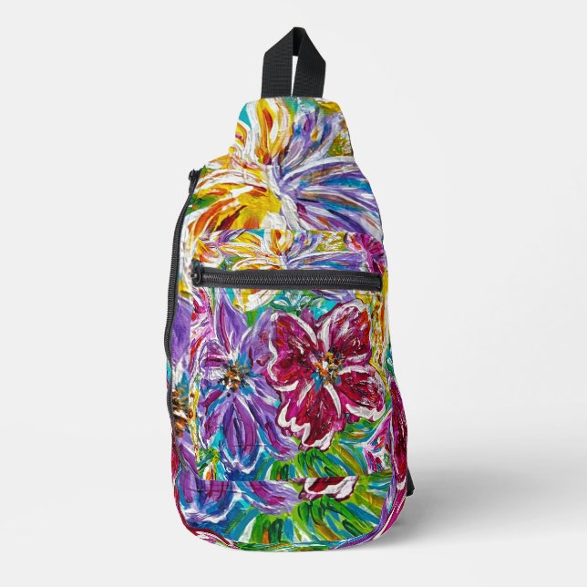 Bandoulière Sac à billes florales (Recto)