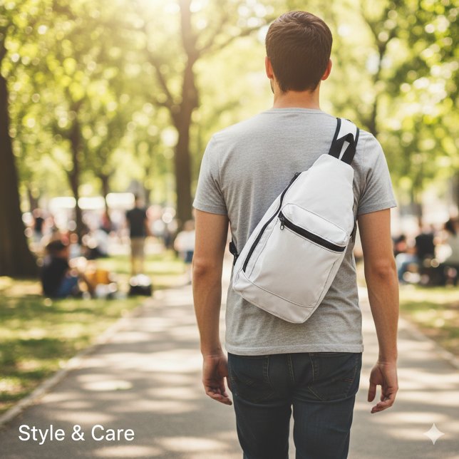 Bandoulière Sac à lame coupé en gris clair pour vous (Light Gray Print Cut Sew Sling Bag for You)