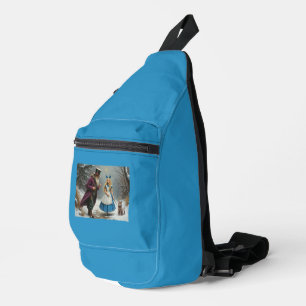 Bandoulière Sac à sac bleu Alice d'hiver