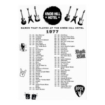 Bands That Played At The Knob Hill Hotel 1977