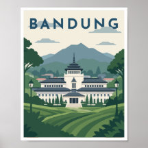 Bandung Indonesia Travel Poster
