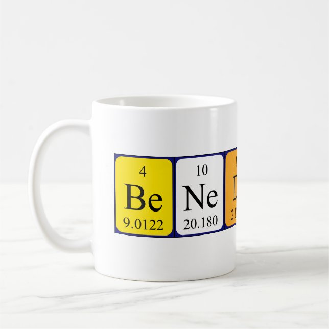 Banedick périodique nom de table mug (Gauche)