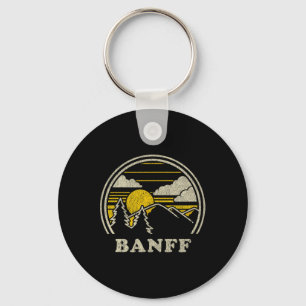 Banff Alberta Canada T Shirt Vintage Hiking Mounta Keychain