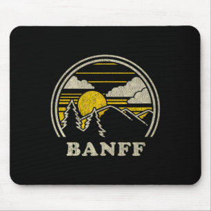 Banff Alberta Canada T Shirt Vintage Hiking Mounta Mouse Pad