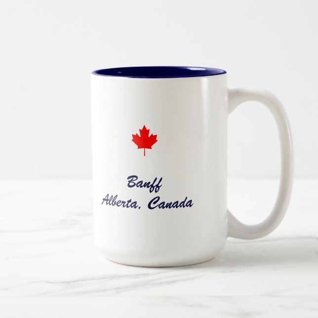 Banff Alberta Canada Two-Tone Coffee Mug (Right)