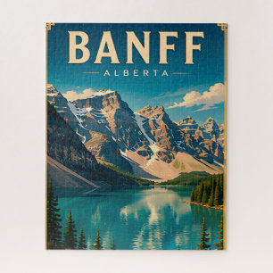 🏔️ Banff Alberta Mountain Lake Jigsaw Puzzle