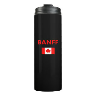 Banff Canada Canadian Flag Dark Color Thermal Tumbler