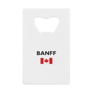 Banff Canada Canadian Flag Light-Color Credit Card Bottle Opener