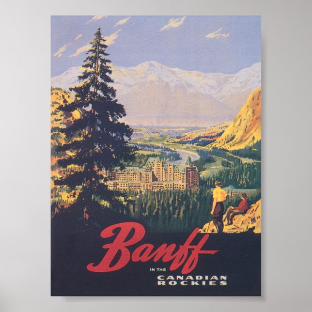 Banff Canada Vintage Travel Poster (Front)