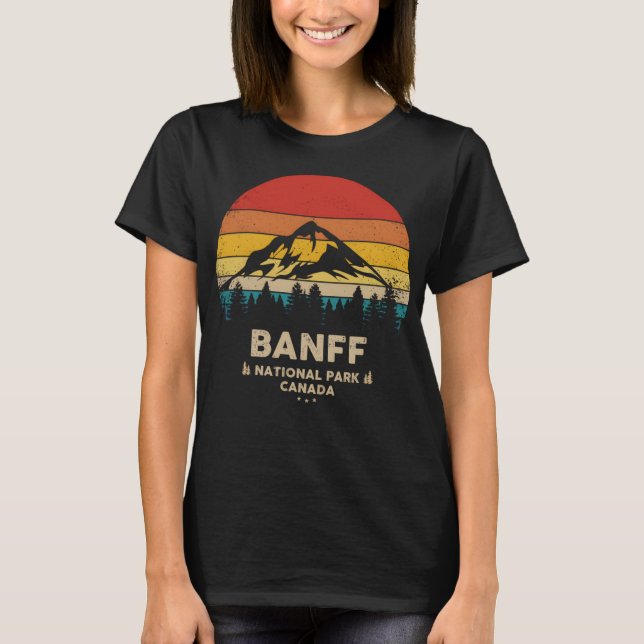 Banff - Canadian National Park Retro Souvenir T-Shirt (Front)