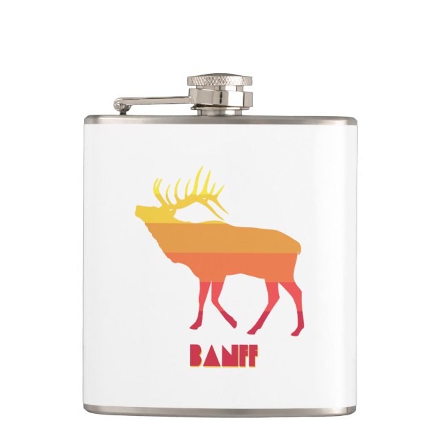 Banff Elk Hip Flask (Front)