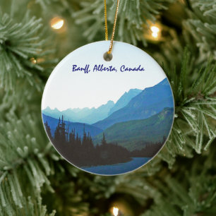 Banff Jasper Blue Ceramic Ornament