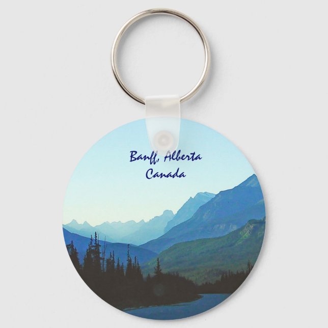 Banff Jasper Blue Keychain (Front)