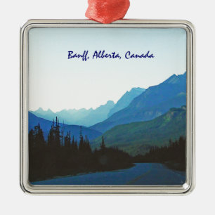 Banff Jasper Blue Metal Ornament