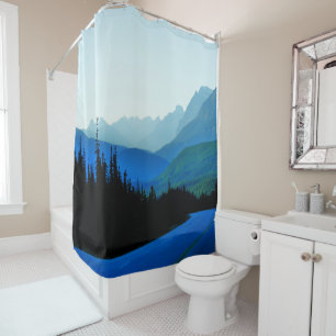 Banff Jasper Blues Shower Curtain