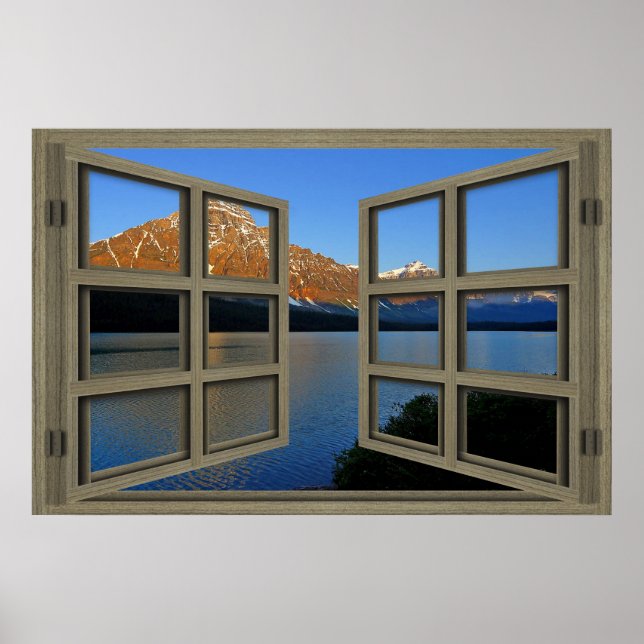 Banff National Park 6 Pane Open Window Poster (Front)
