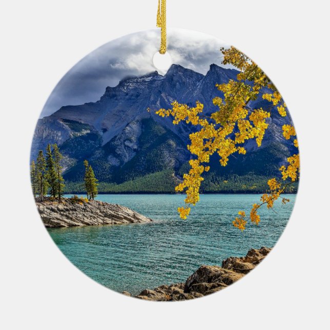 Banff National Park, Alberta, Canada Ceramic Ornament (Back)