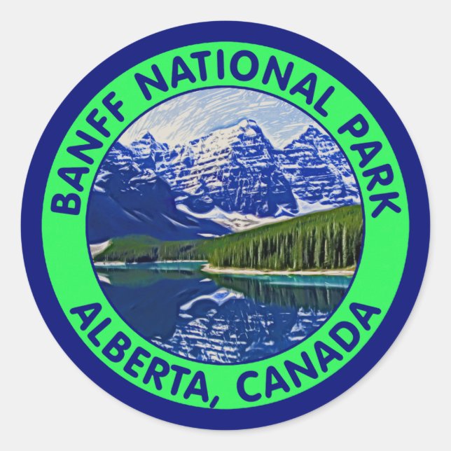 Banff National Park, Alberta, Canada Classic Round Sticker (Front)