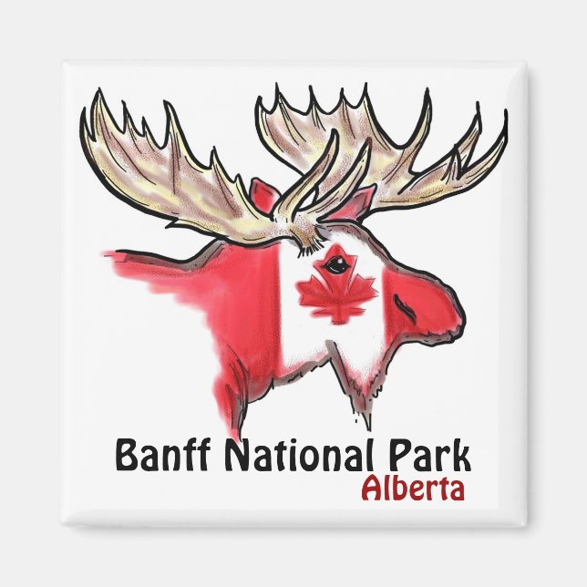 Banff National Park Alberta Canada elk magnet (Front)
