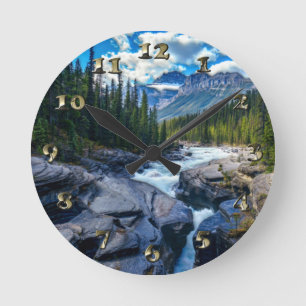 Banff National Park Alberta Canada Round Clock
