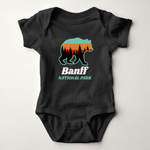 Banff National Park Bear Retro Vintage Baby Bodysuit