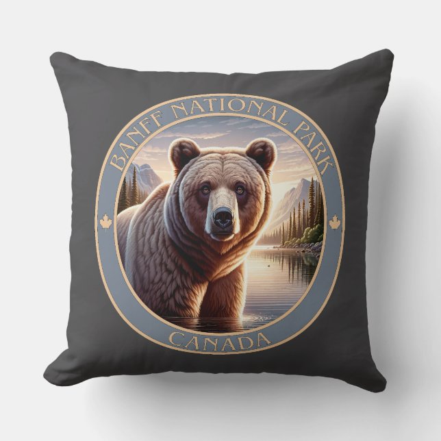 Banff National Park Canada Throw Pillow (Front)