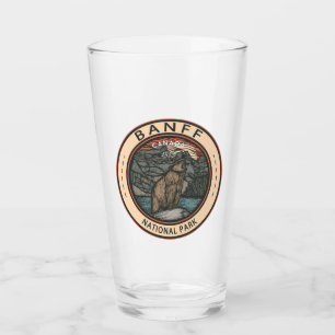 Banff National Park Canada Travel Emblem Vintage Glass