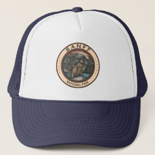 Banff National Park Canada Travel Emblem Vintage Trucker Hat