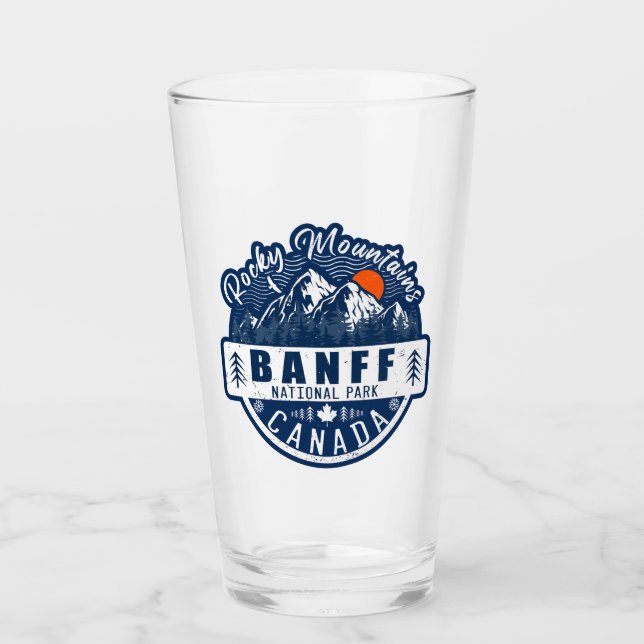 Banff National Park Canada Vintage Distressed Glass (Front)