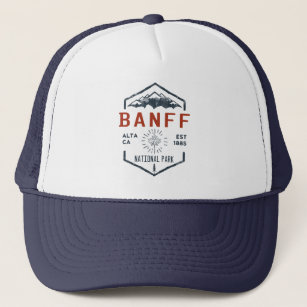 Banff National Park Canada Vintage Distressed  Trucker Hat