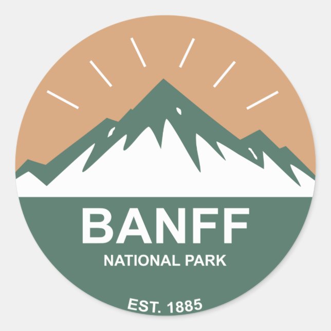 Banff National Park Classic Round Sticker (Front)