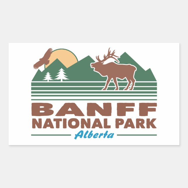 Banff National Park Elk Sticker (Front)