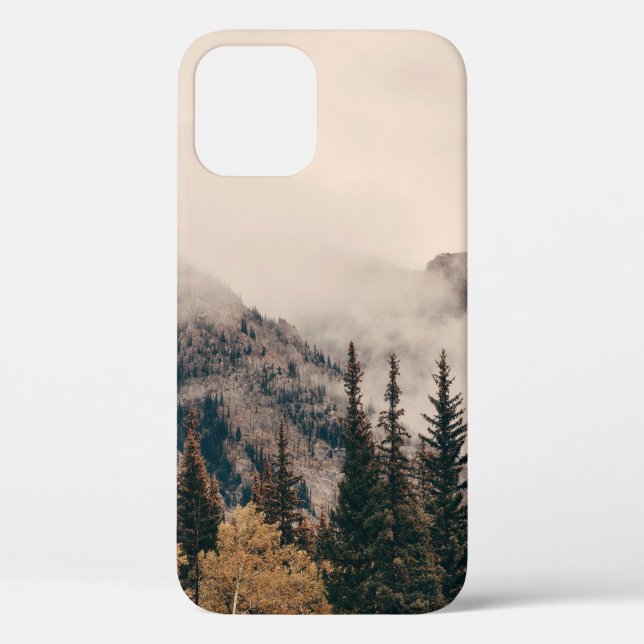 Banff national park foggy mountains and forest in  Case-Mate iPhone case (Back)