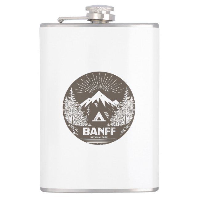 Banff National Park Hip Flask (Front)