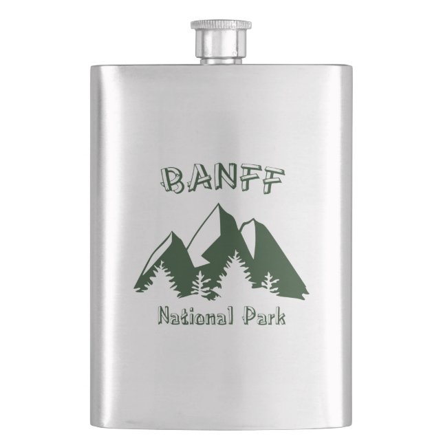 Banff National Park Hip Flask (Front)