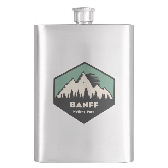 Banff National Park Hip Flask (Front)