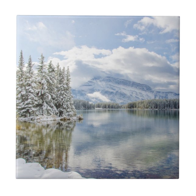 Banff National Park in winter Tile (Front)