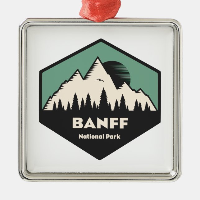Banff National Park Metal Ornament (Front)