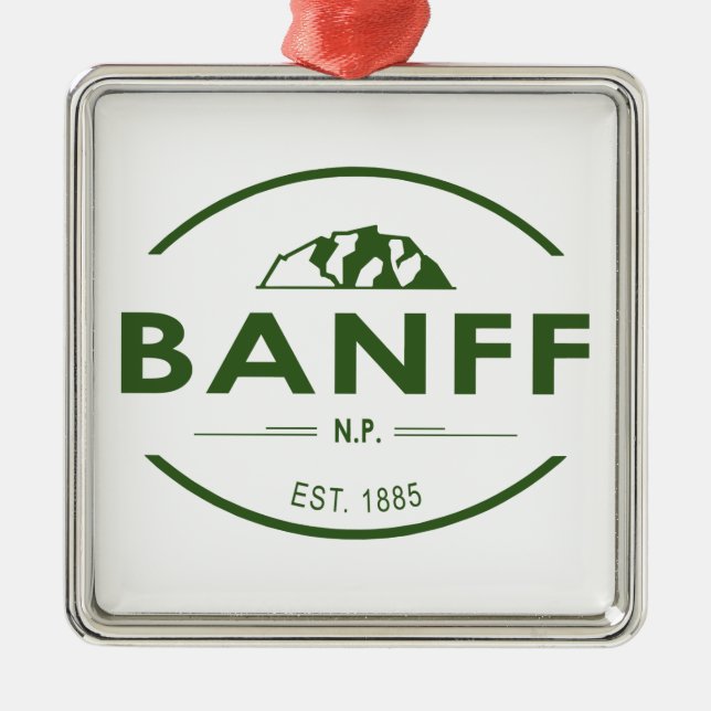 Banff National Park Metal Ornament (Front)